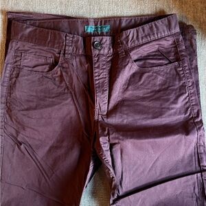 Men’s Perry Ellis Slim Fit Burgundy Pants
